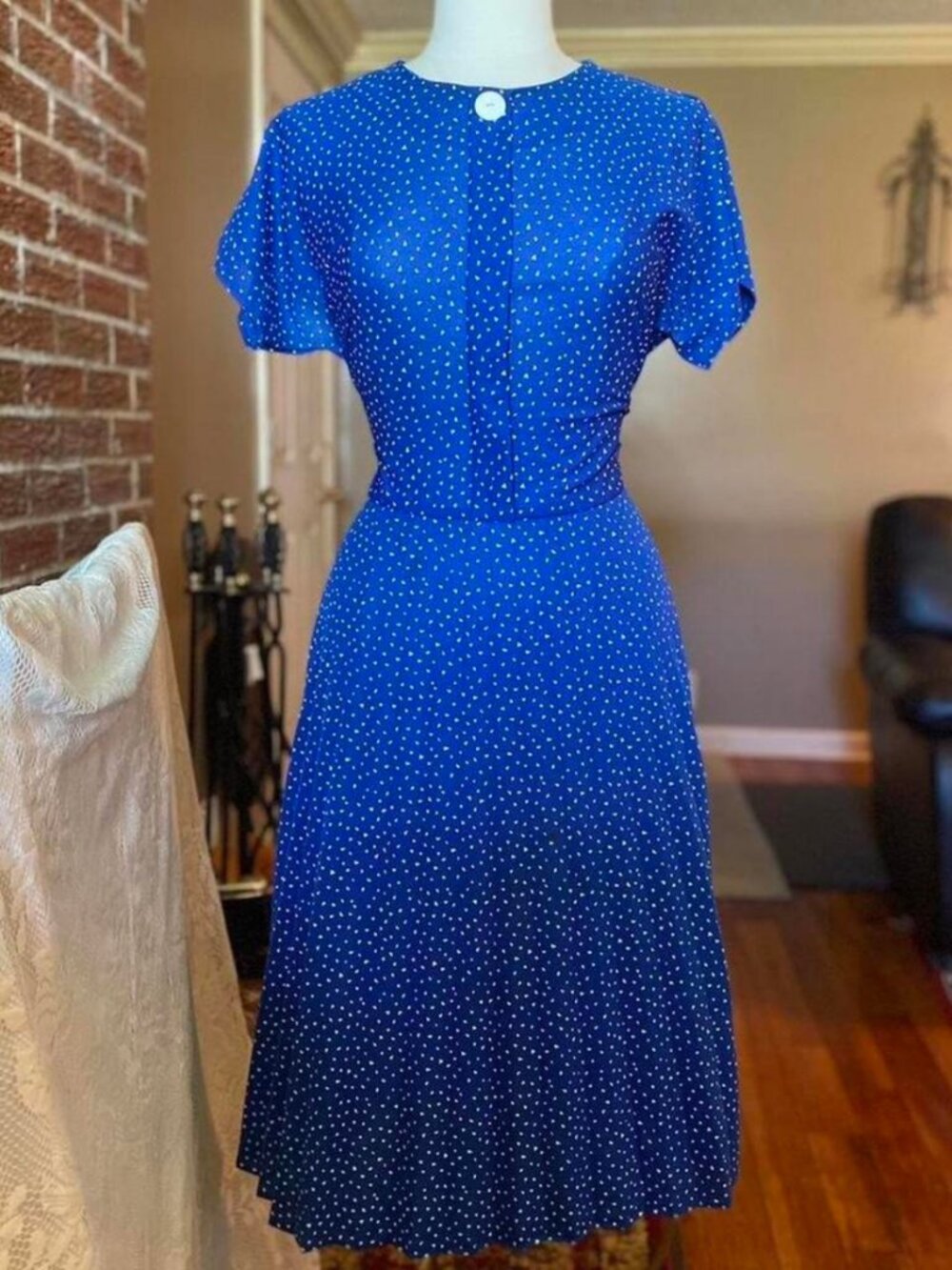 American Vintage Women's Blue and White Dress